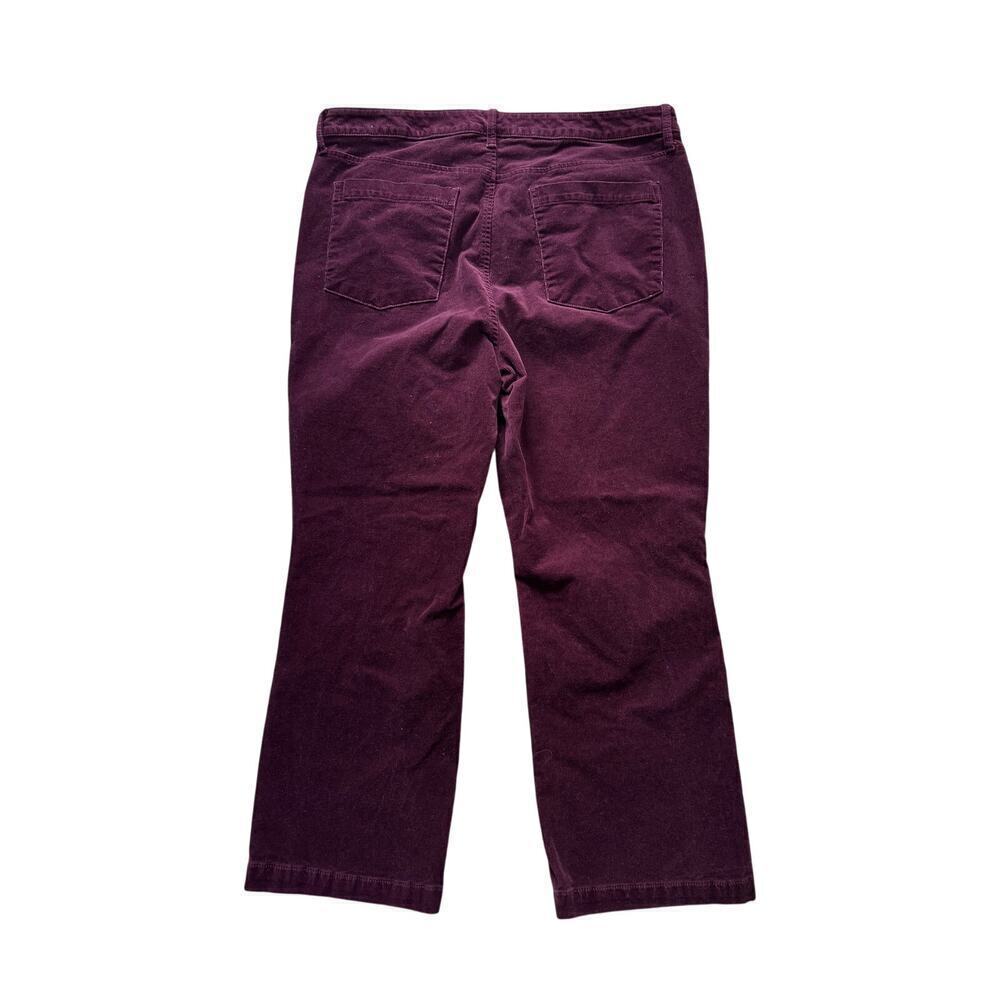 TALBOTS Maroon Corduroy Pants, size Women's 14; slightly cropped, wider leg